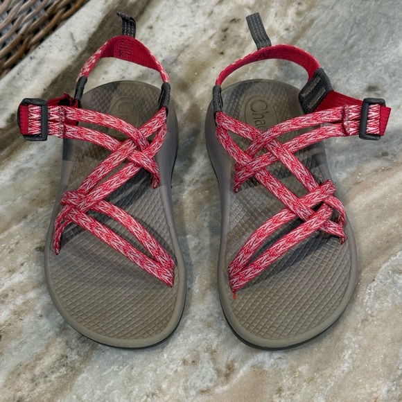 Kids CHACO ZX/1 Ecotread Pink Strappy adjustable sandals- Size 2 - Picture 3 of 7